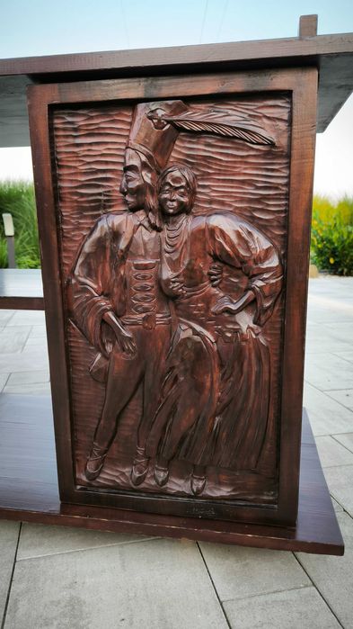 Meble rzeźbione góralskie, folkowe