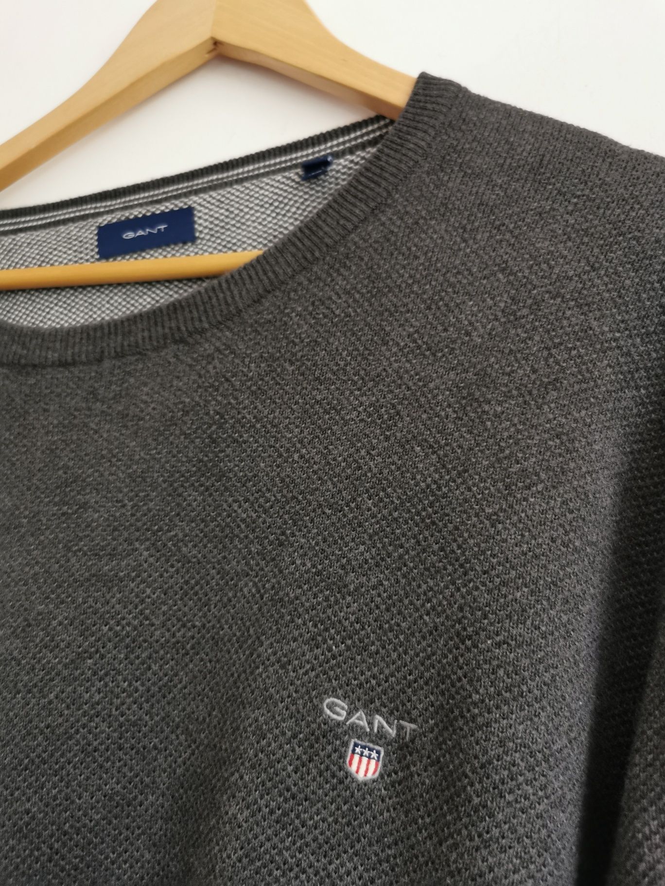 Gant sweter męski bawełniany logowany 3XL
