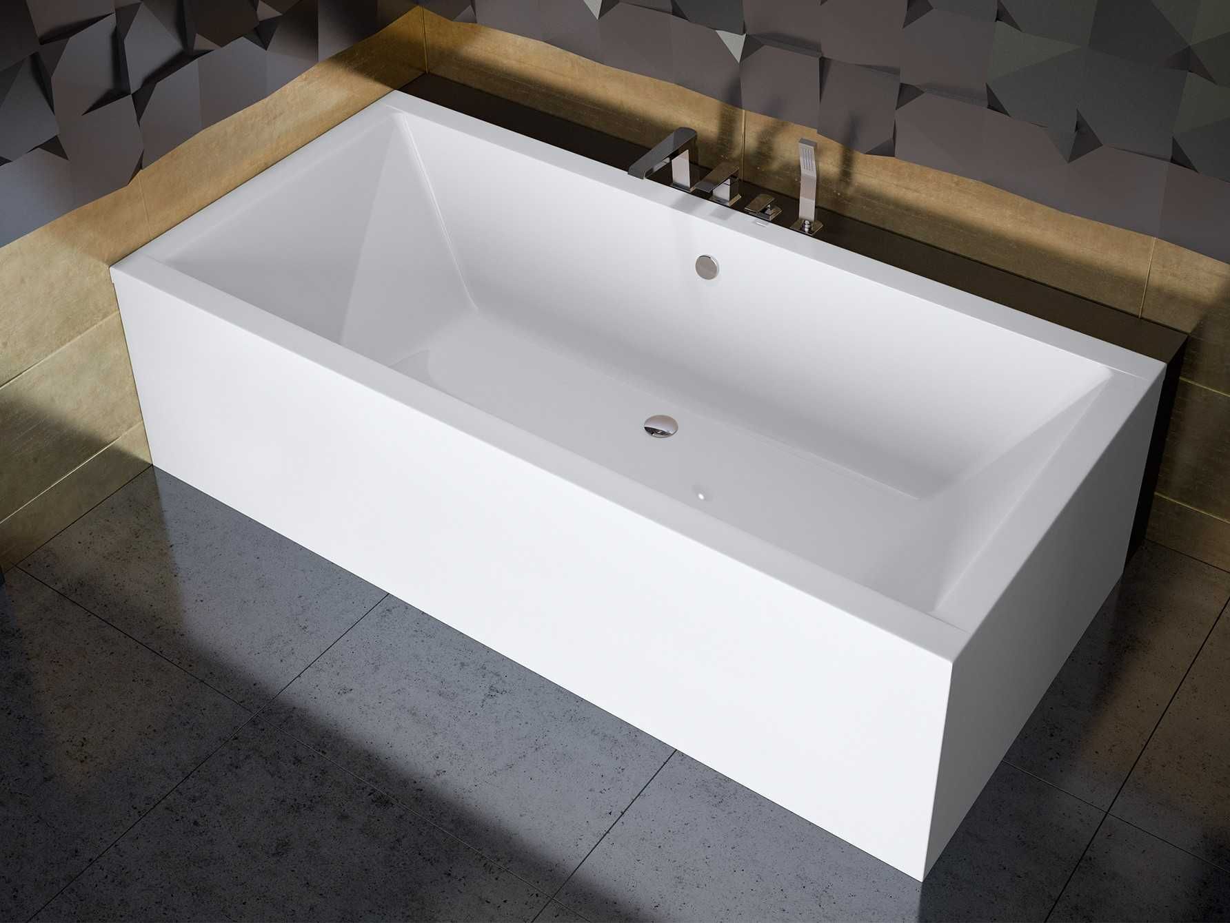 Wanna Quadro 180x80 z hydromasażem wodno-powietrznym Combi