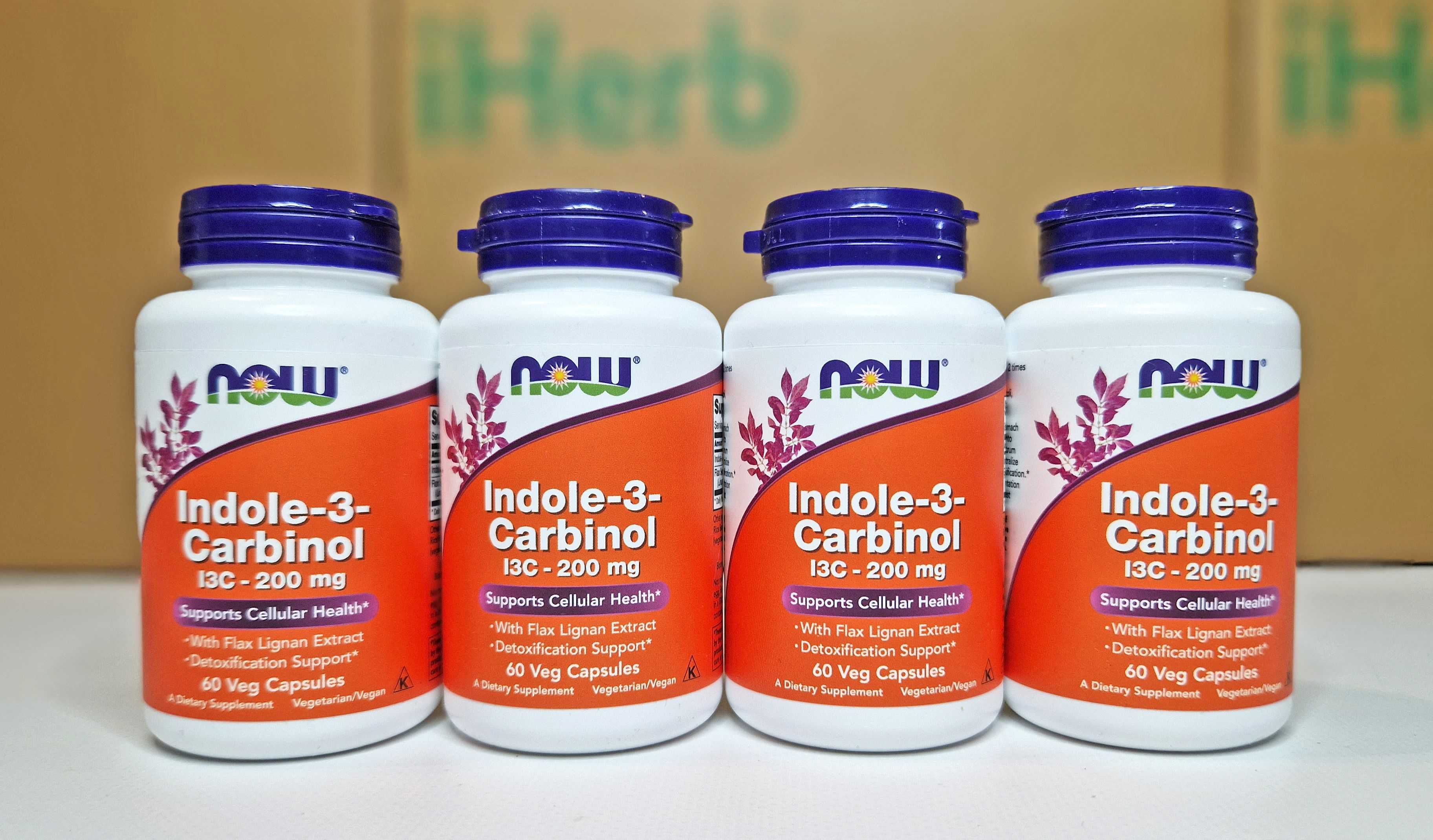 Індол-3-карбінол NOW Foods, 200 мг, 60 шт. Indole-3-Carbinol, индол.