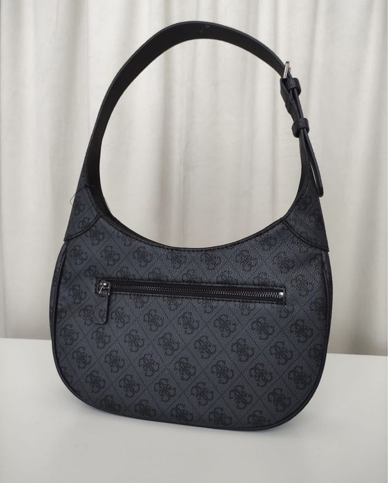 Guess Maime Hobo torebka damska monogram czarna szara