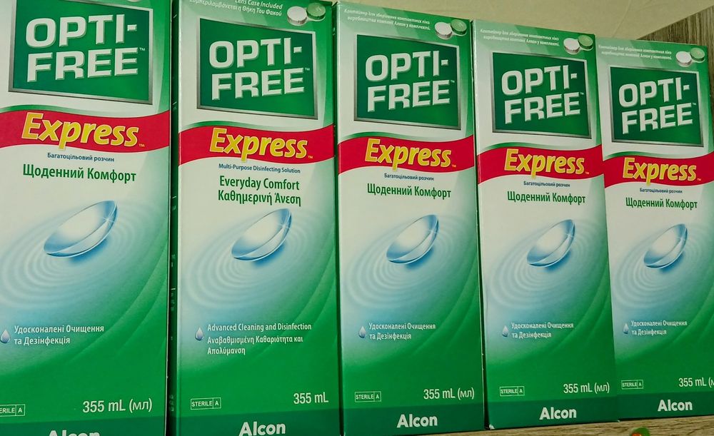 Розчини для лінз Opti-Free Express 120мл 355мл Opti-free pure moist