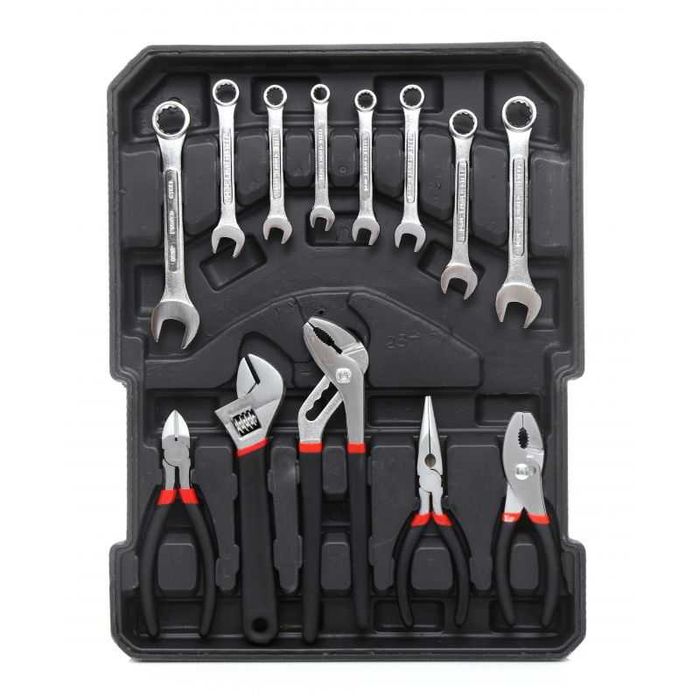 Walizka skrzynka narzędziowa zestaw narzędzi kluczy 187 PCS el klucze