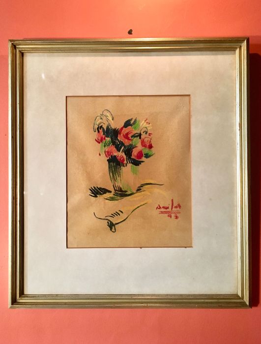 ANÍBAL ALCINO - pastel sobre papel  - datado e assinado - 28x32 cm/s