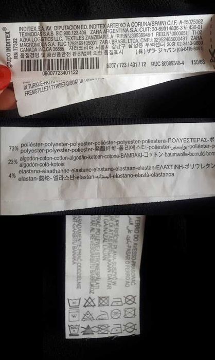 Vestido Zara 11-12 anos azul com gola