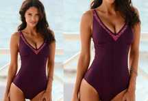 KangaROOS kostium kąpielowy ciemny fiolet 52