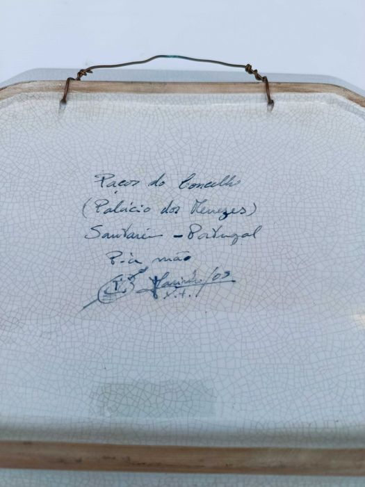 Travessa Santarém cerâmica Caldas da Rainha 37,5 cm Assinada