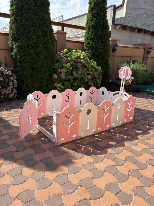 Детский манеж BabyPlayPen Магічний ліс. 165*165*62 см.Розовый.