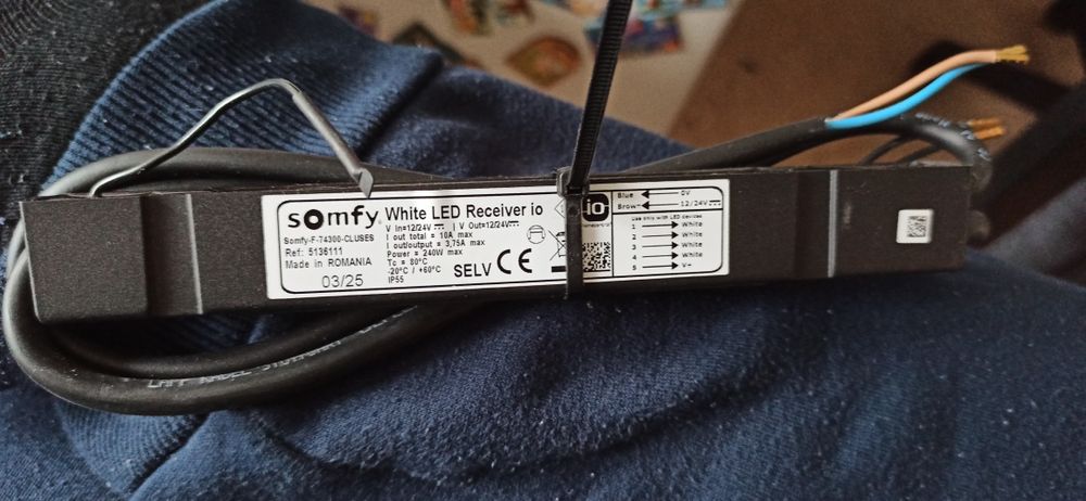 Somfy white led reciever io
