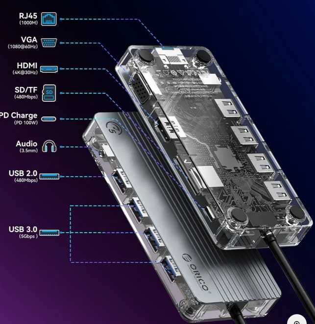 док-станція USB 3.0 ORICO 11-в-1