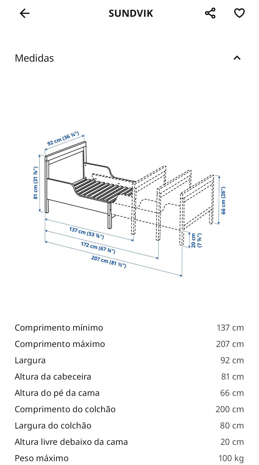 Cama extensível IKEA sundvik