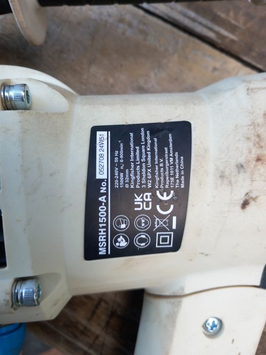 MACALLISTER Mlotowiertarka  SDS PLUS 1500W 5