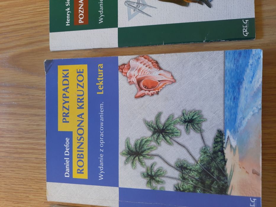 Lektury szkolne Przypadki Robinsona Kruzoe,  Syzyfowe prace,  Dym