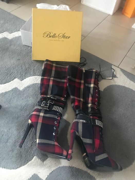 Kozaki 36 kratka nowe szpilka italy