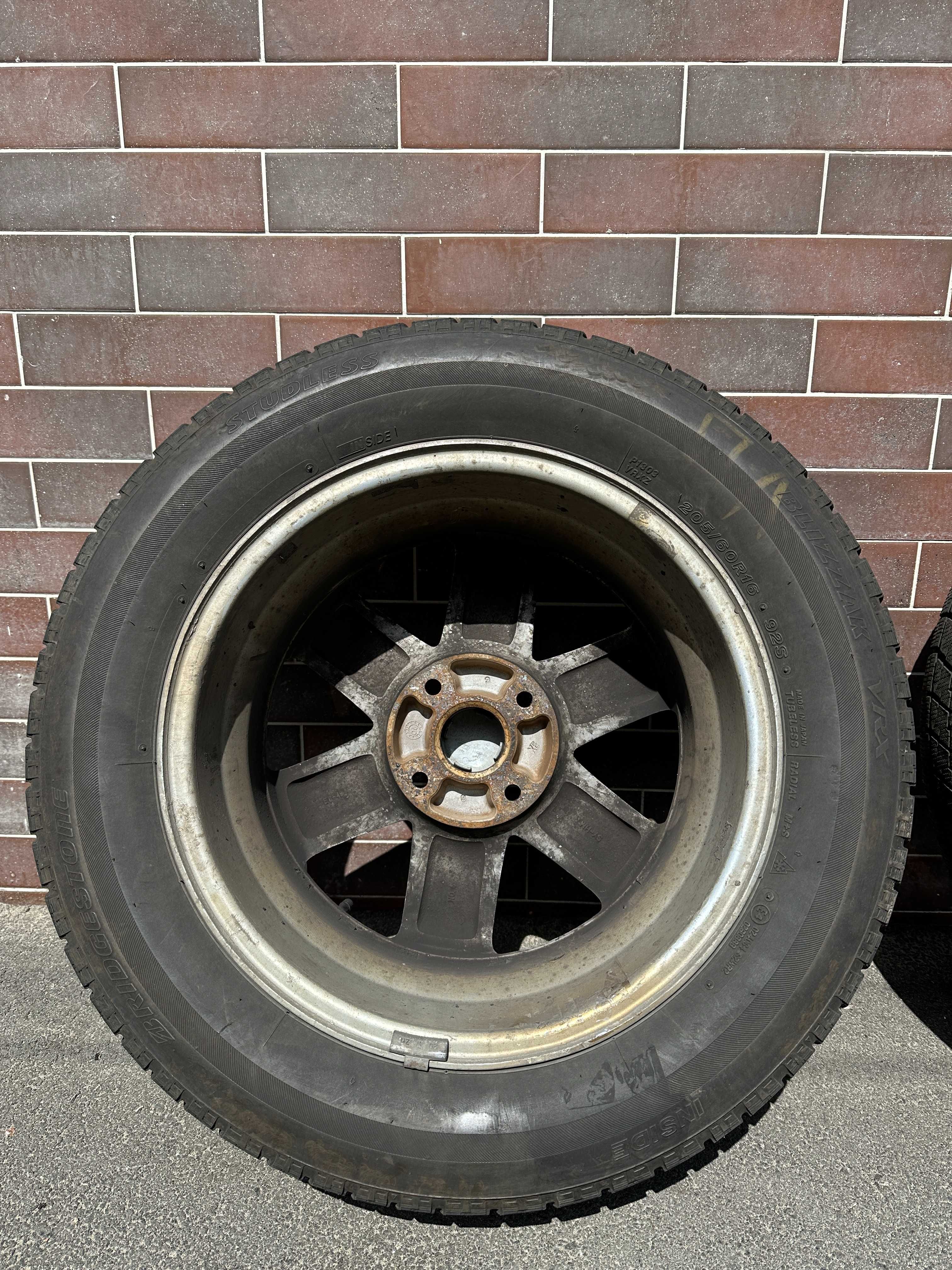 Оригінальні диски Chevrolet r16 4×114.3 Epіса з гумою Bridgestone зима