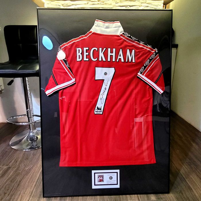 Koszulka Manchester United Beckham 1998 Autograf Certyfikat Na prezent
