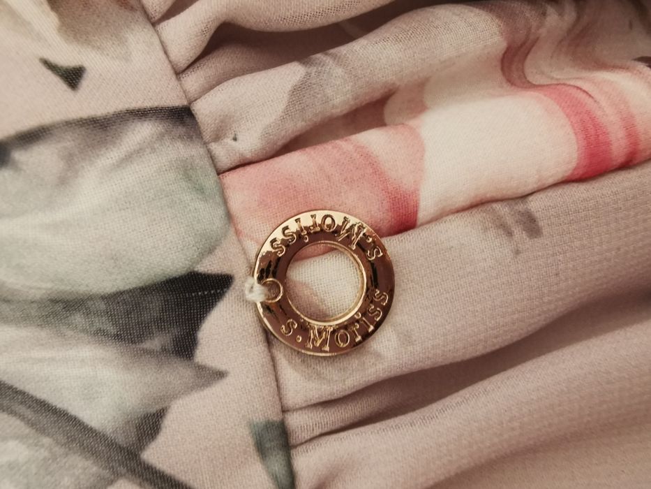 Sukienka wizytowa długa kwiaty