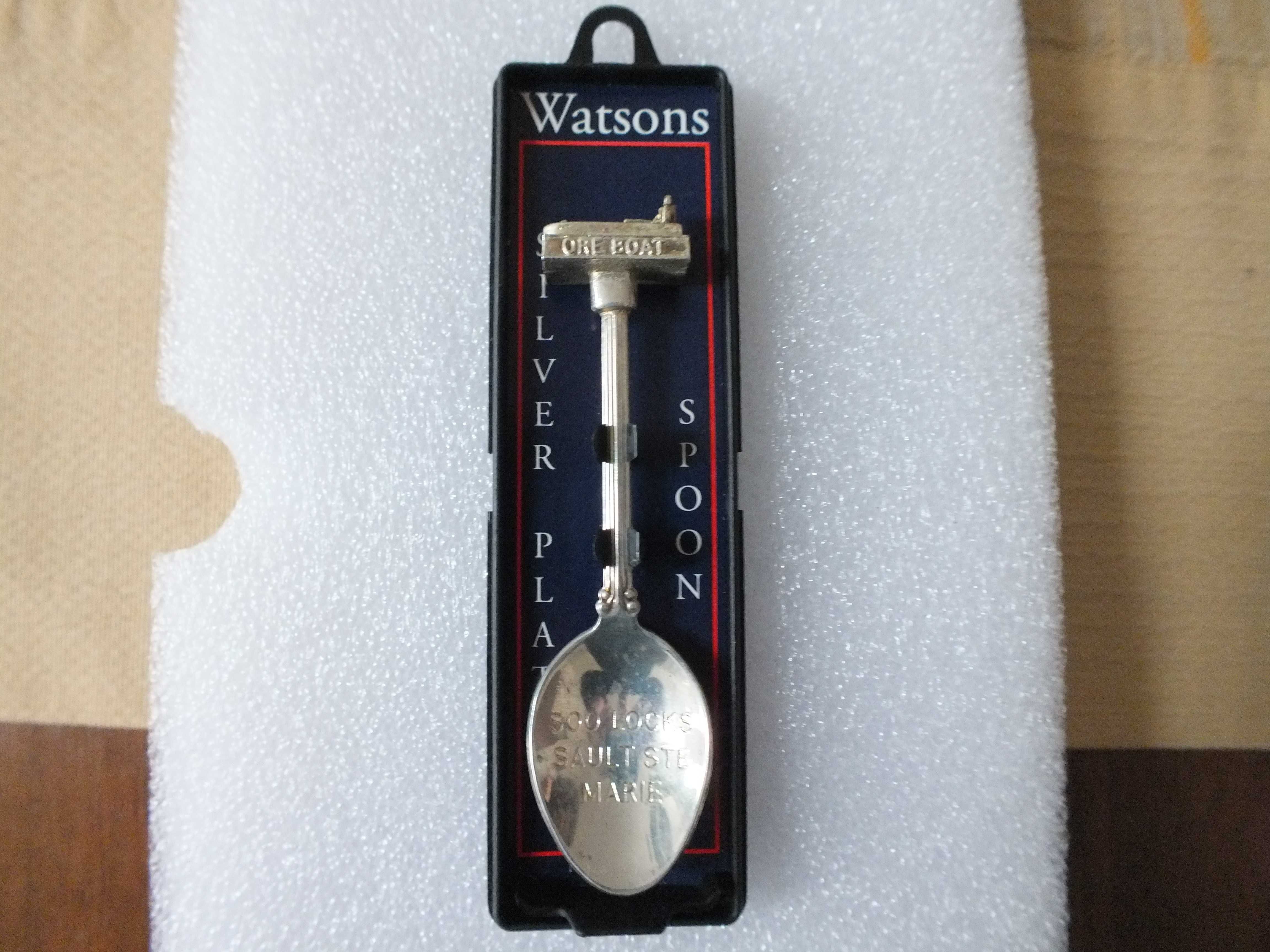 Kolekcjonerska łyżeczka-  Watsons- Silver plated Spoon ORE BOAT -UK