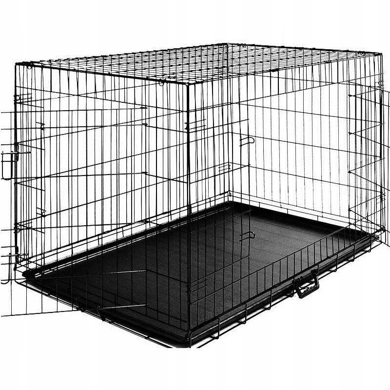 Klatka kennelowa dla psa kojec metalowy XL 91x57x65 cm Solidny