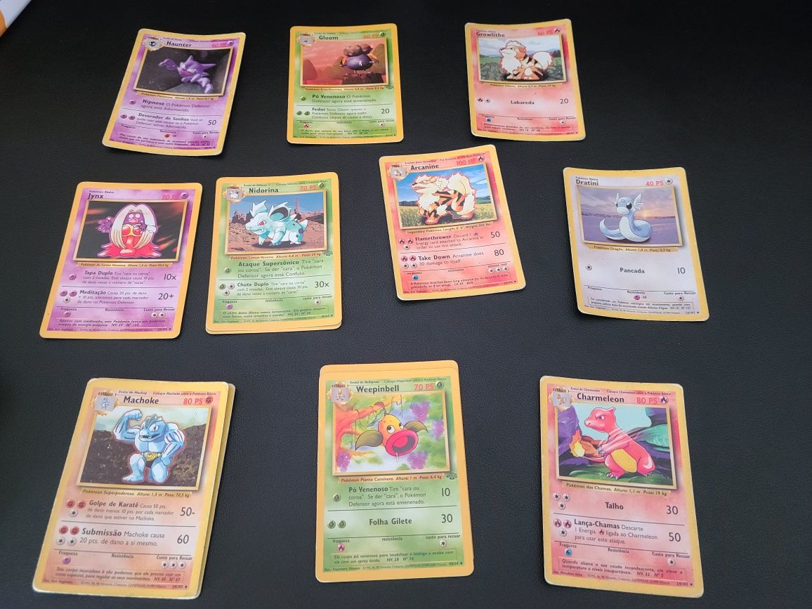 Cartas pokemon 1ª versão Portuguesa