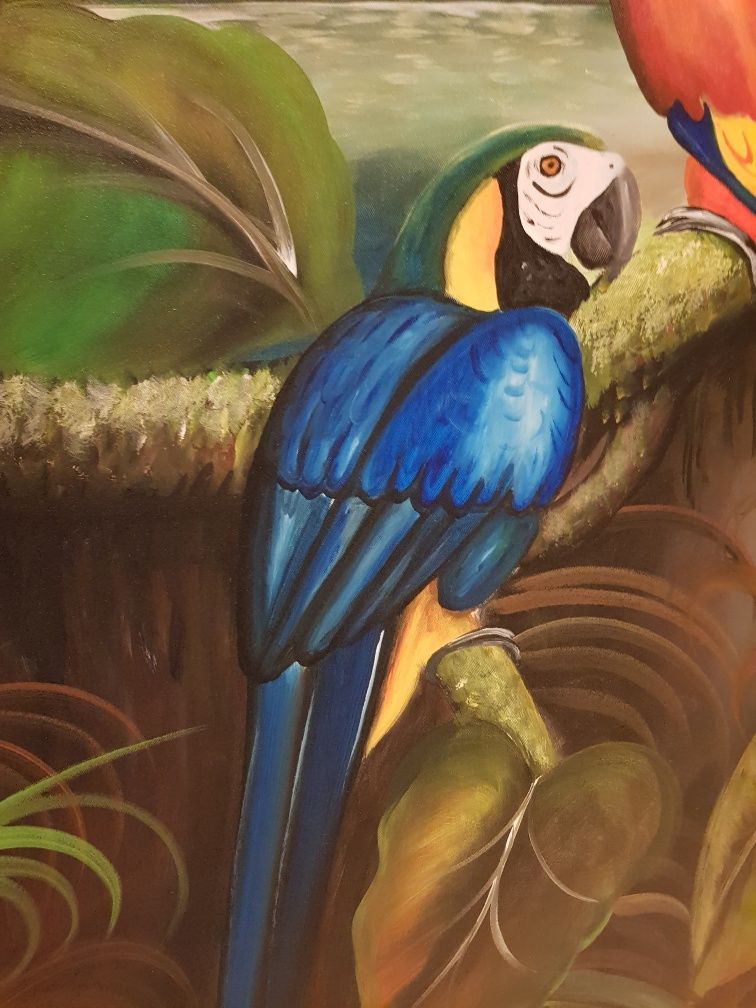 Quadro pintado à mão- Motivo Tropical
