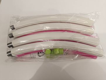 Hula hoop biało-różowe 8 elementów 95cm