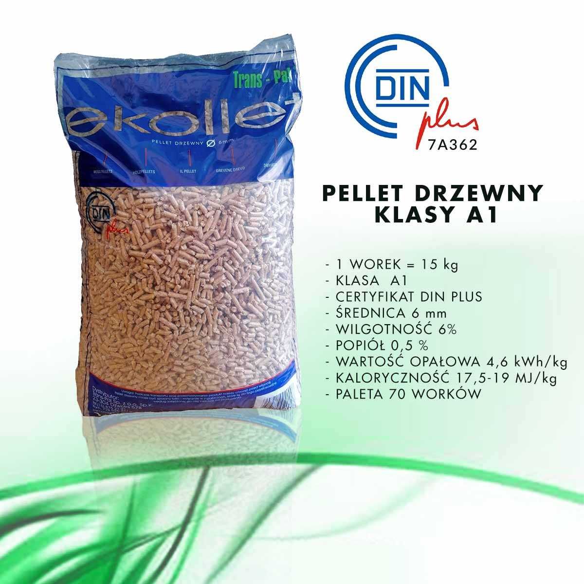 PELLET  DRZEWNY    Ekollet DIN plus A1   1380zł/tona