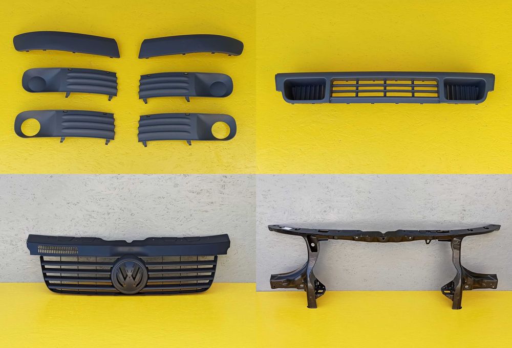 Решотка в передний бампер на Volkswagen T5 Фольксваген Т5 03-10р