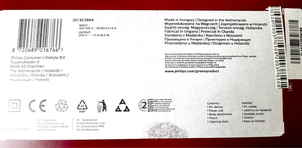 Lumea Advanced Urządzenie IPL do depilacji światłem