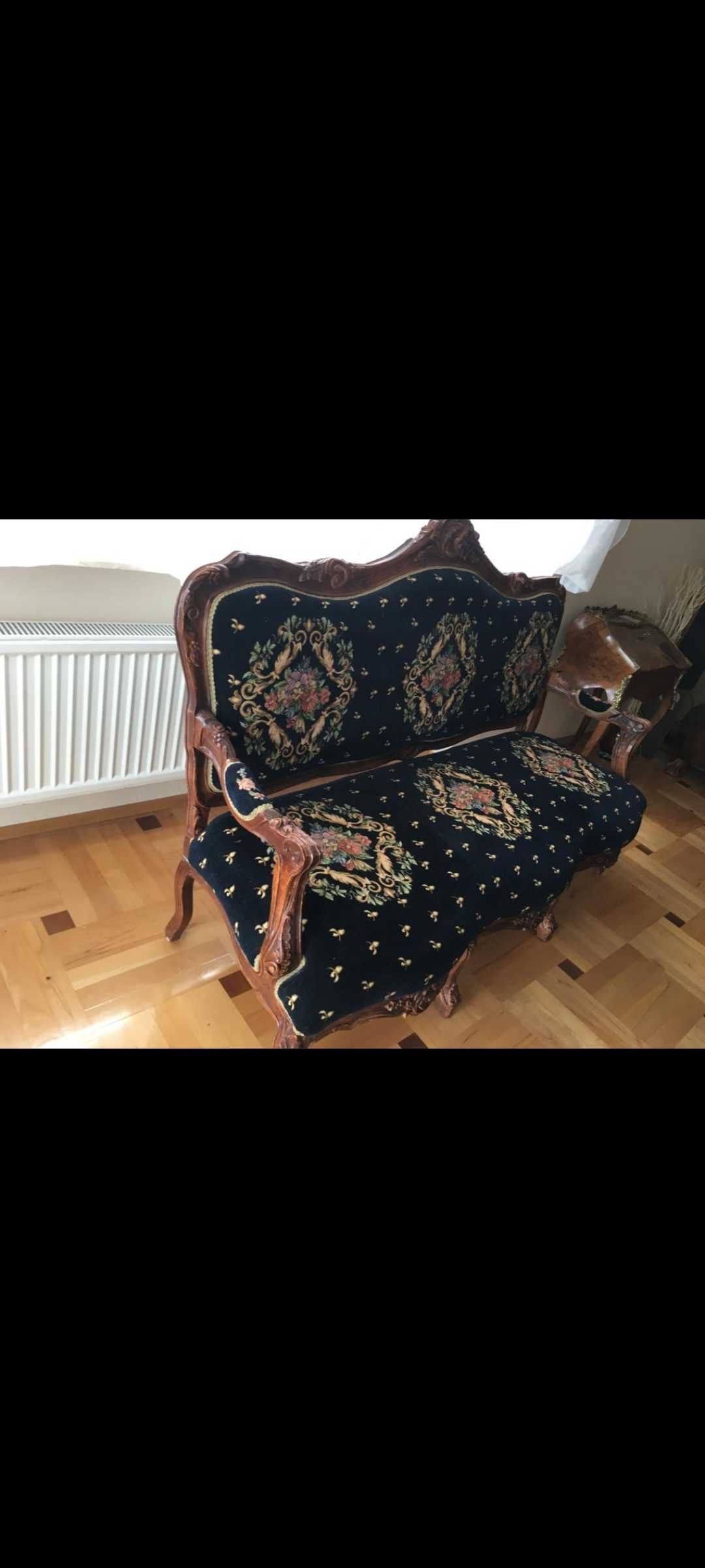 nowa stylowa włoska sofa na sprężynach wraz z fotelem