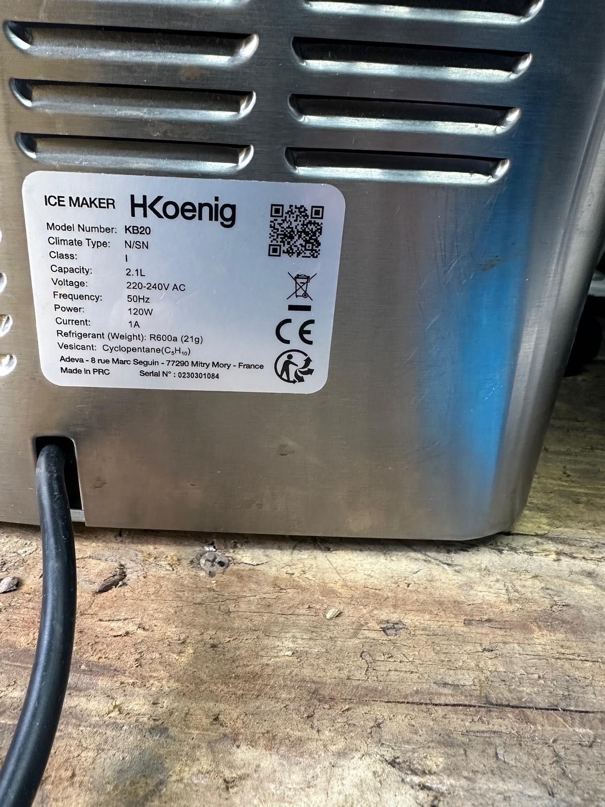 Máquina de Gelo - Ice Maker Hkoenig