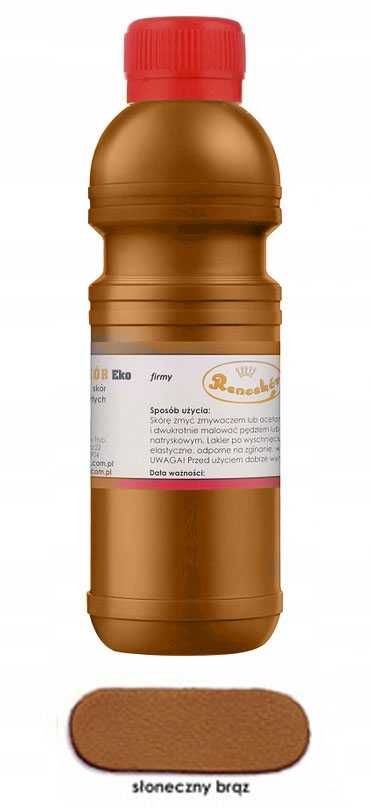 RENOSKÓR Farba Lakier Do Skóry Słoneczny Brąz 200 ml