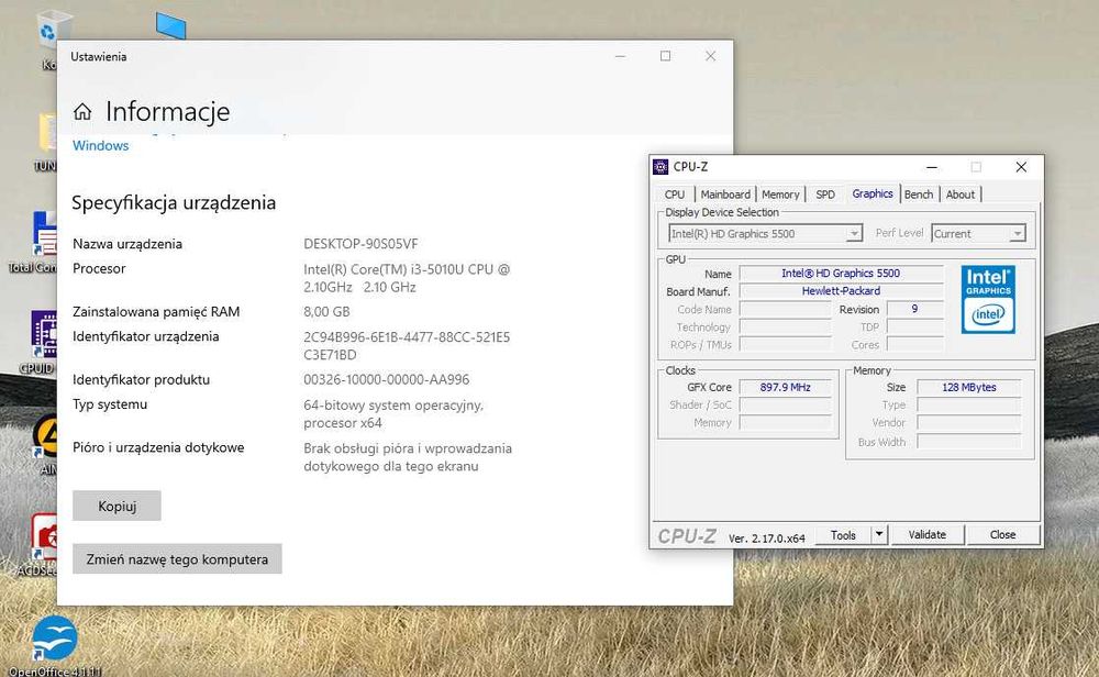 Laptop HP 350 G2. nowa bateria bez dysku. 8GB RAM