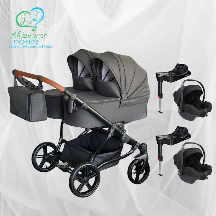 Adbor Duo Lux 4w1 z fotelikami Avionaut Cosmo 2.0C i bazami Dock