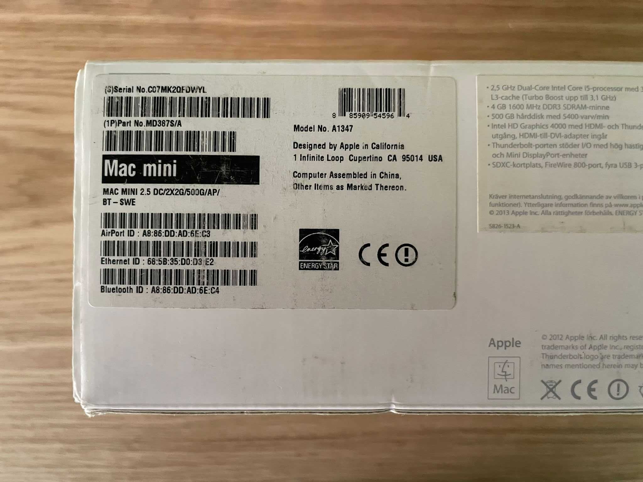 Apple Mac Mini A1347