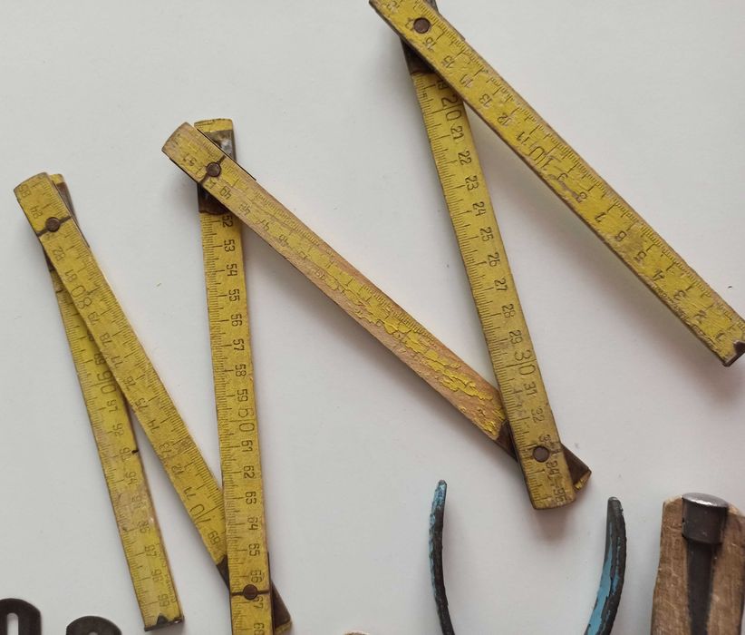 stara miara miarka drewniana żółta