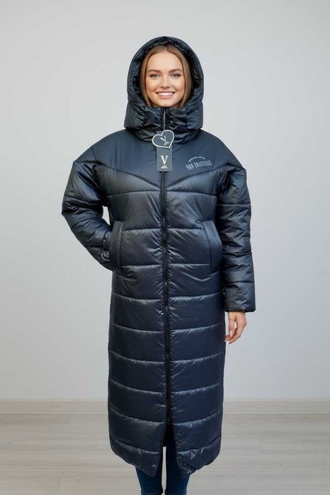 Женское удлиненное зимнее пальто, большие размеры опт розница. р.M-XXL