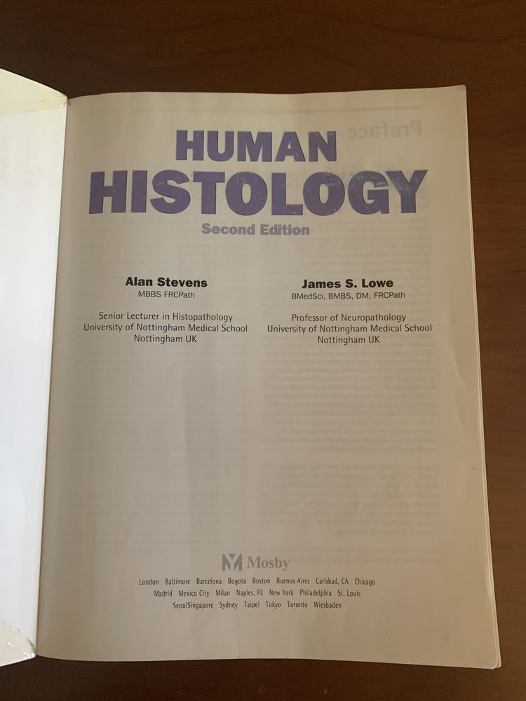 Livro Human Histology-Alan Stevens, James Lowe