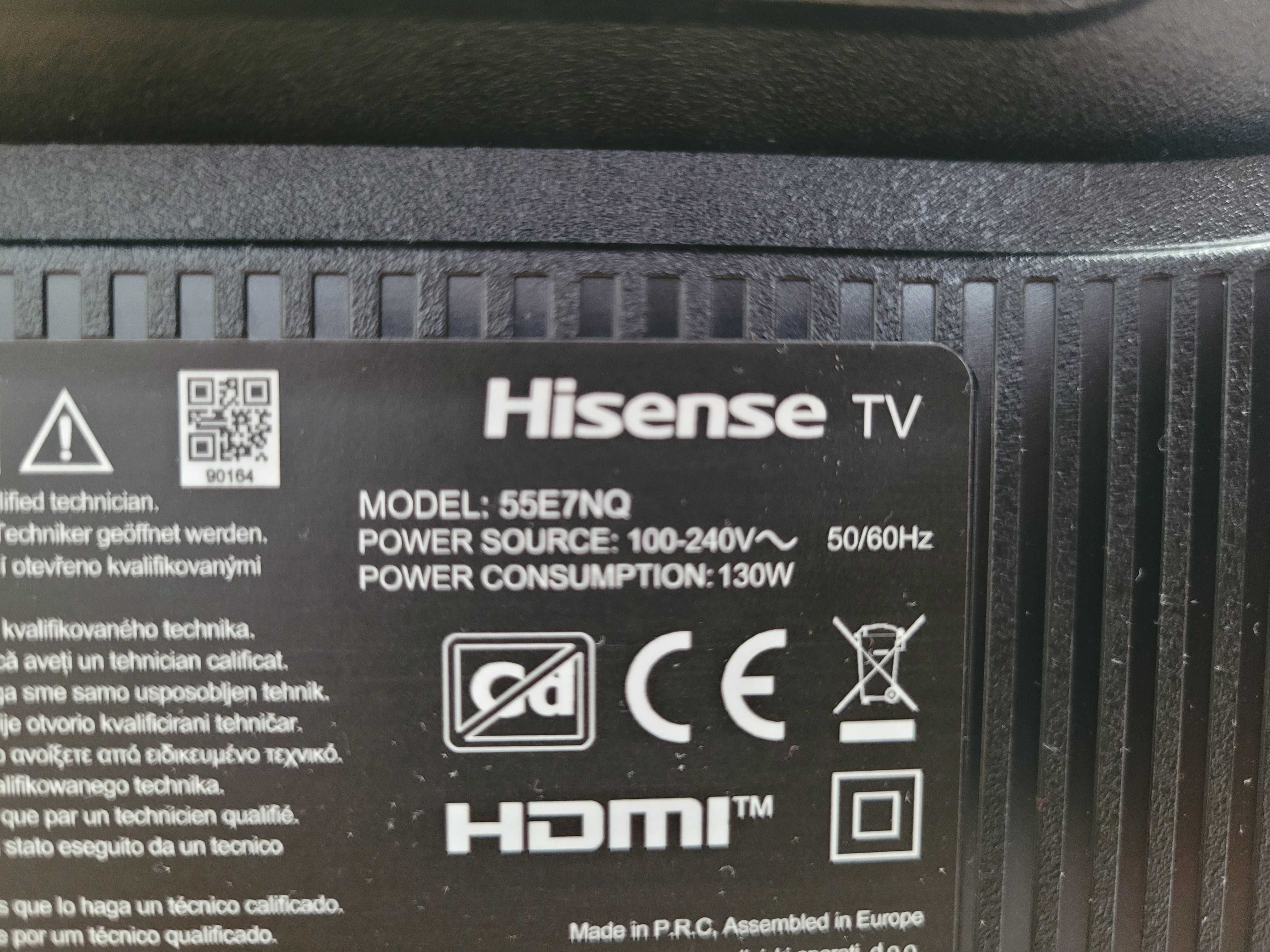 Telewizor Hisense 55E7NQ, uszkodzona matryca