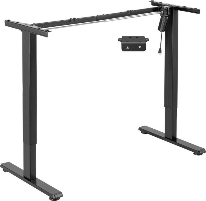 stelaż do biurka czarny z elektryczną regulacją wysokości