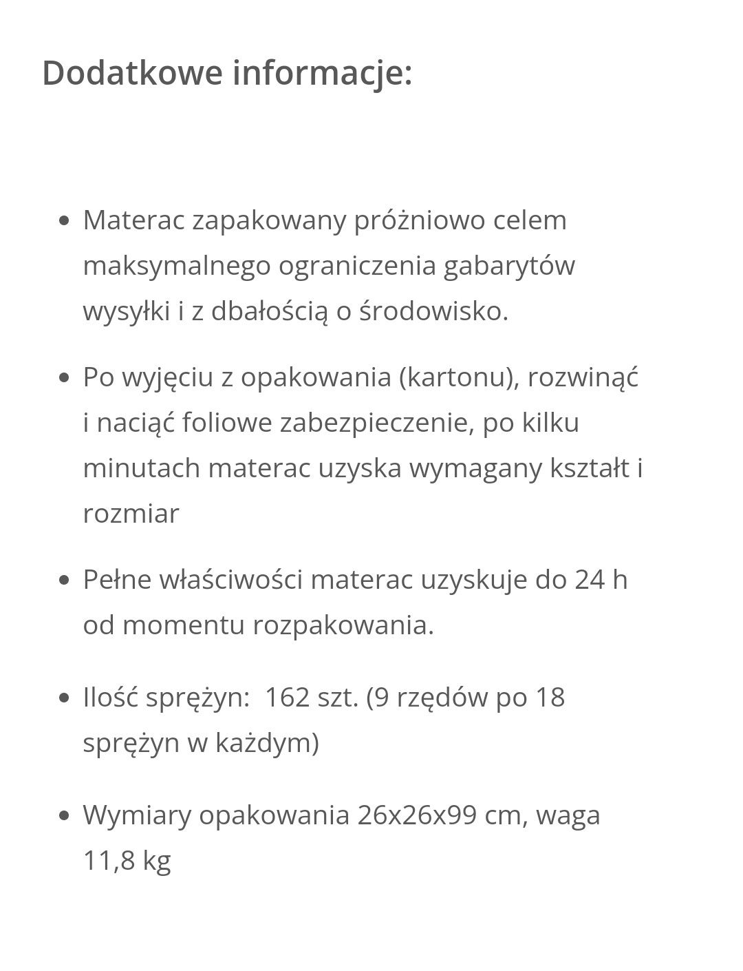 Materac sprężynowy 140x90x16