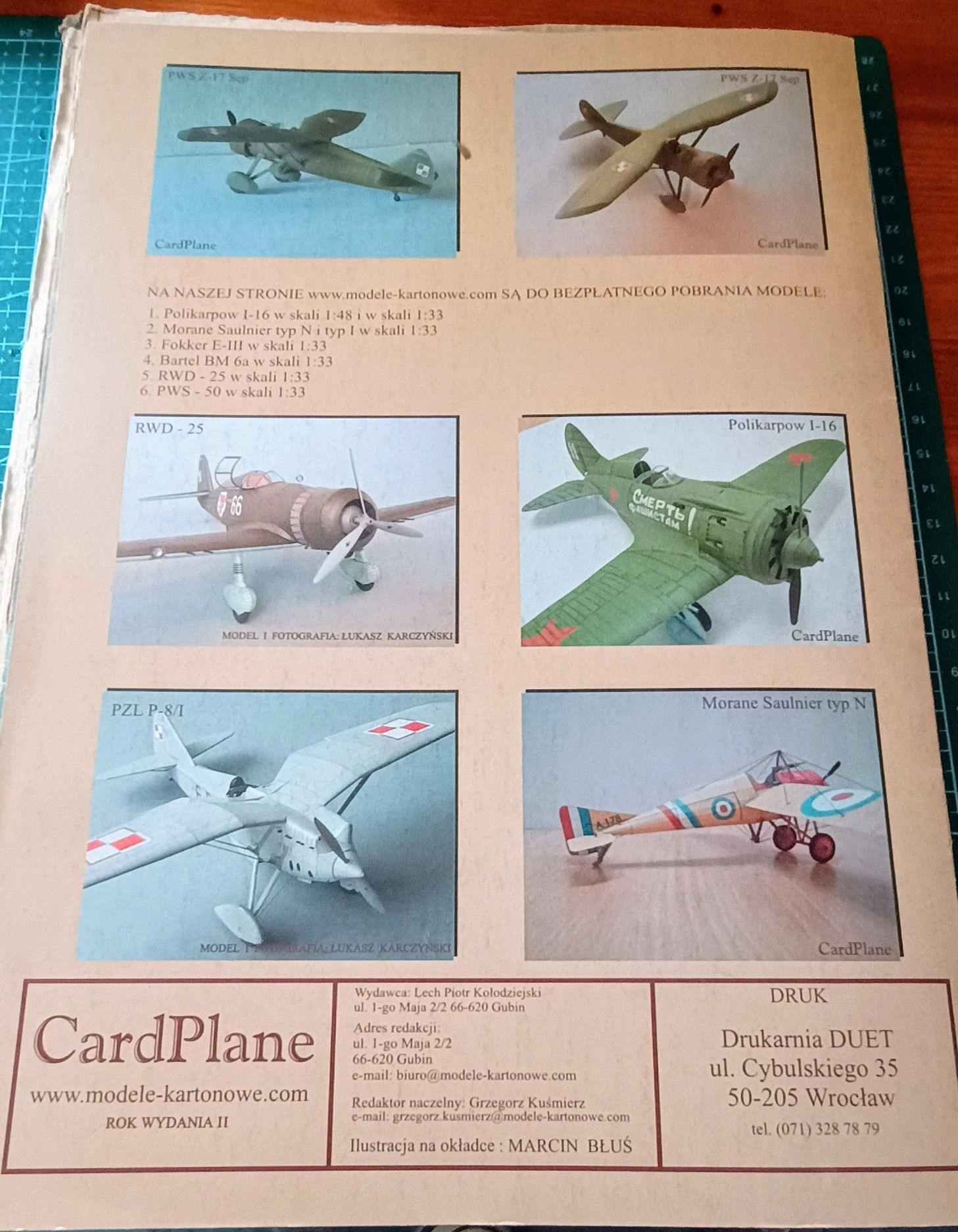 Mały Modelarz, Model Kartonowy