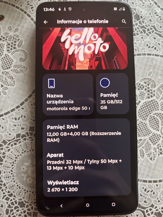 sprzedam nowy telefon MOTOROLA EGDE 50 NEO