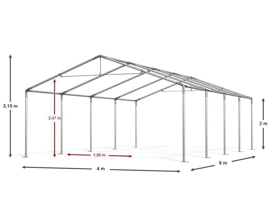 Namiot Ogrodowy 4x8x2m Imprezowy Altana do ogrodu I 560 S