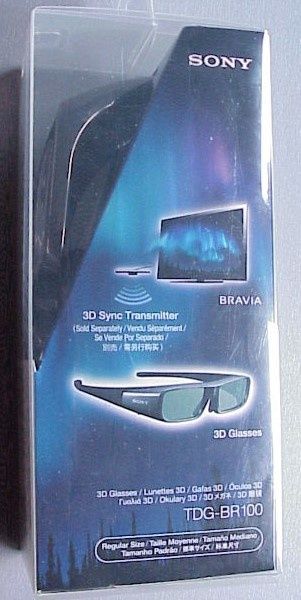 Komplet : 2 x okulary 3D Sony TDG-BR100 – TV Sony Bravia - jak nowe