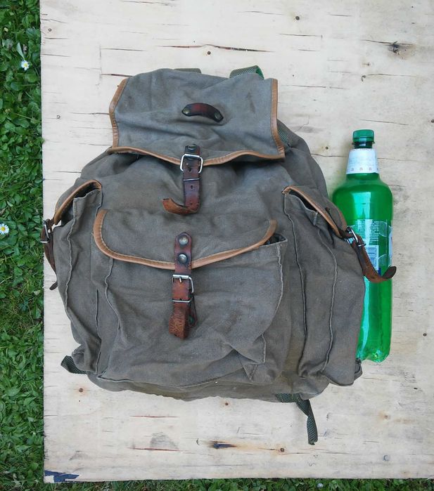 Kultowy plecak brezentowy harcerski wojskowy, z czasów PRL