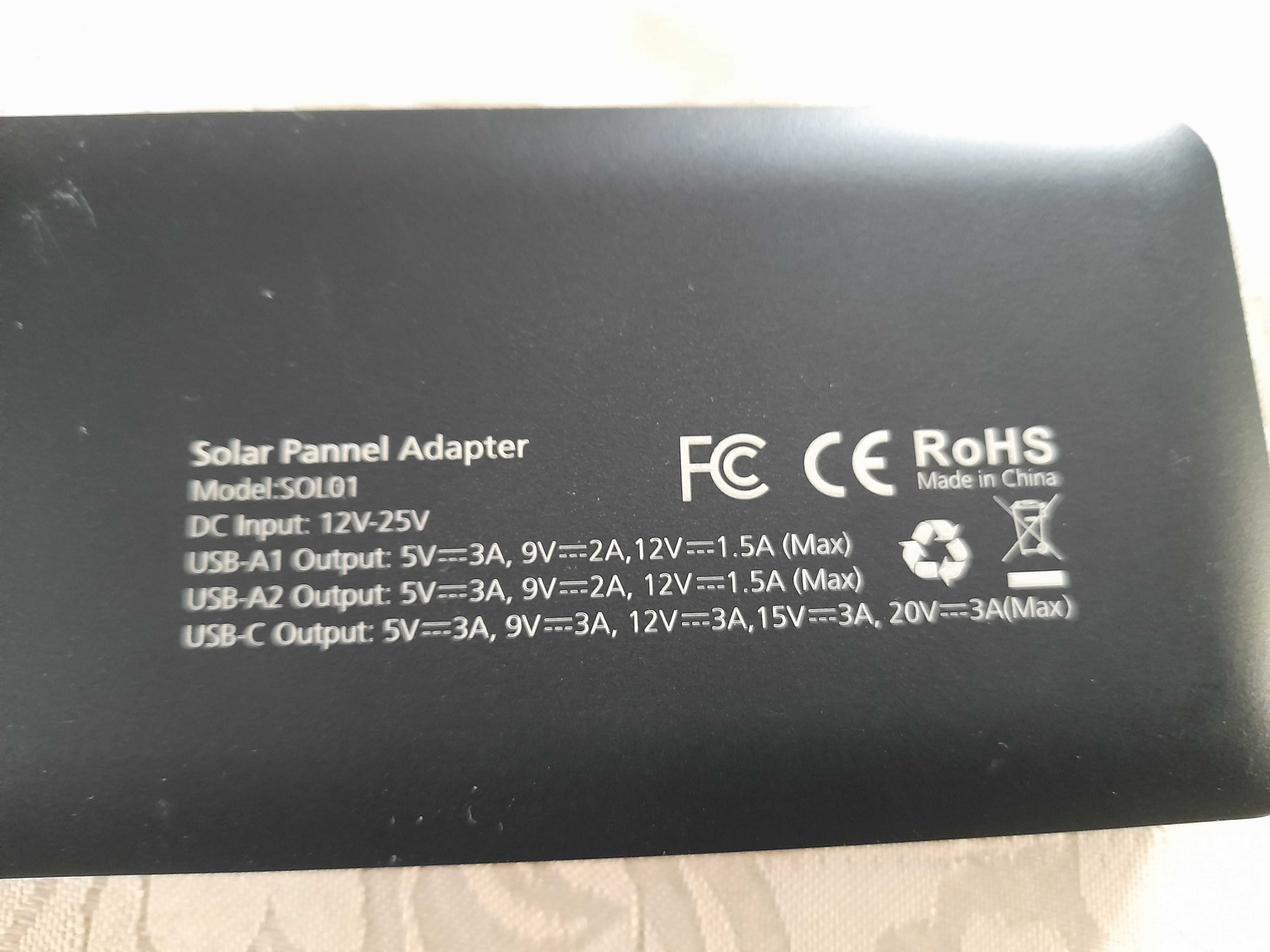 Adapter USB-C PD do paneli słonecznych 12-25 V 100 W