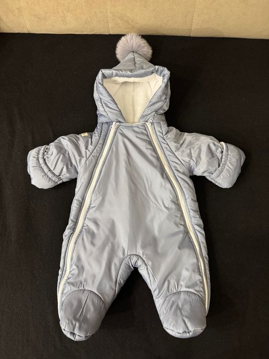 Зимовий комбінезон, шапочка і шарф 0-3 міс.
