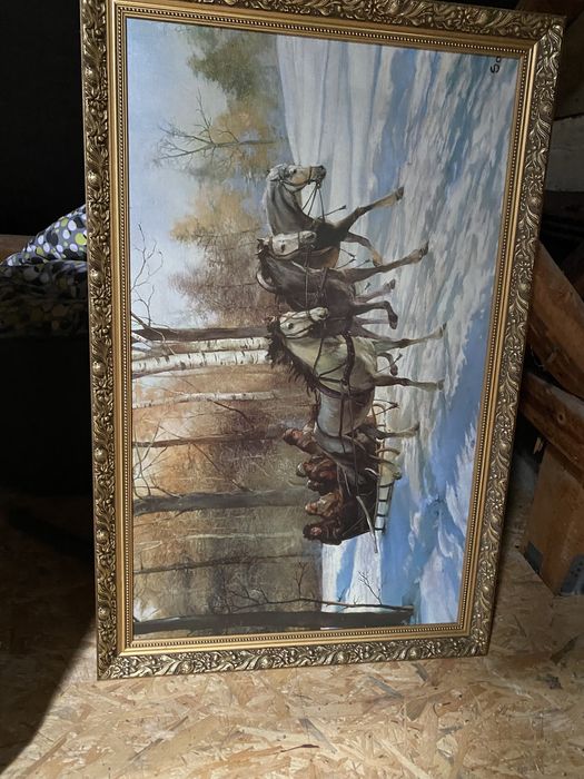 Duzy obraz z koniami