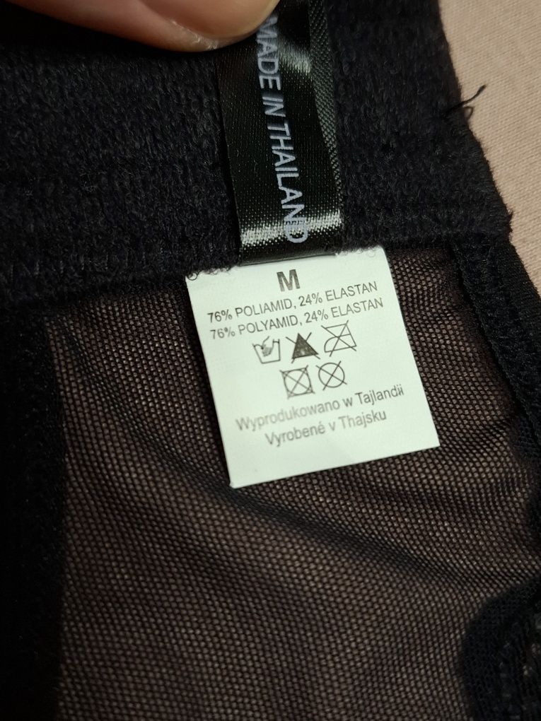 Pas do pończoch Gatta czarny z koronką rozm. M nowy bez bezmetki